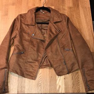 Suede detailed jacket